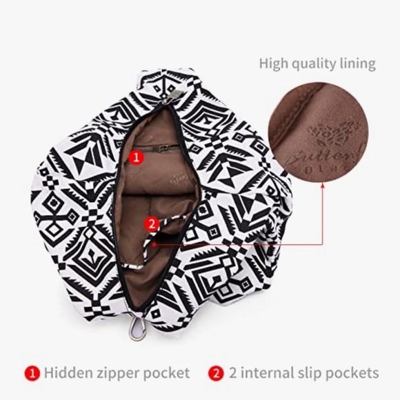 Stylish Geometric Black and White Backpack - Picture 4 of 11